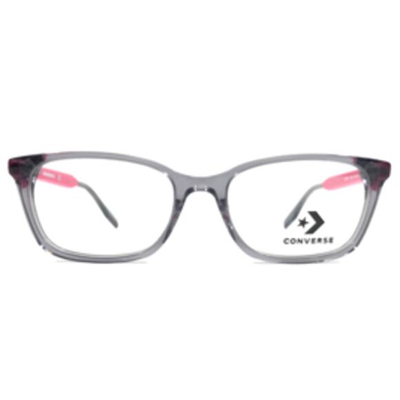 💎✨NEW WITH  TAG✨💎Converse Kids Eyeglasses Frames Transparent Gray Pink - Picture 1 of 13